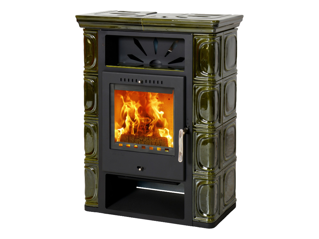 BORGHOLM TOP black ceramic olivegreen - orez