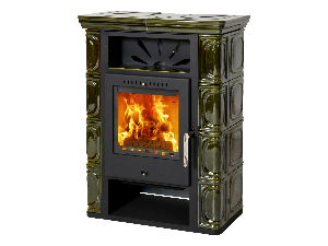 BORGHOLM TOP black ceramic olivegreen - orez