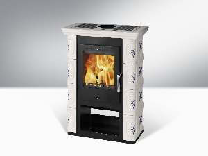 BORGHOLM black ceramic ivory painted