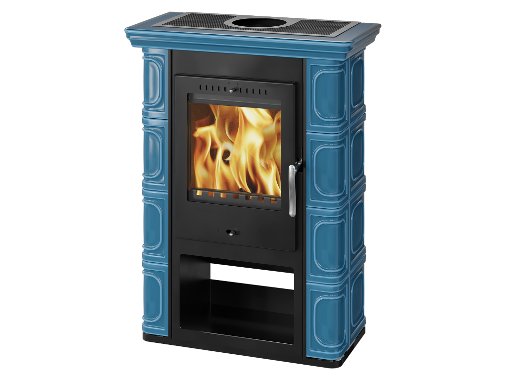 BORGHOLM black ceramic blue forget-me-not - orez