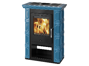 BORGHOLM black ceramic blue forget-me-not - orez