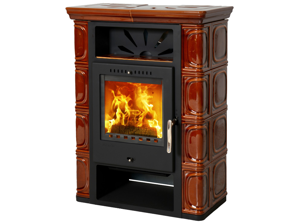 BORGHOLM TOP black ceramic chesnut - orez